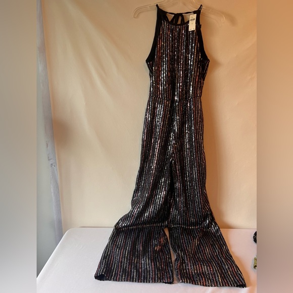 Anthropologie Maeve Disco Halter Jumpsuit. - Picture 9 of 11